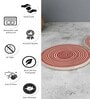 Parikrama Red Spiral (Set of 6) Ceramic Table Coaster