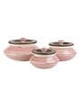 Parikrama Red Spiral (Set of 3) ceramic Serving Handi