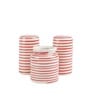 Parikrama Red Spiral 100ml (Set of 3) Ceramic Salt & Pepper Shaker & Thoothpick Holder