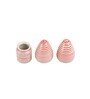 Parikrama 100ml White & Red Ceramic (Set of 3) Salt & Pepper Shaker