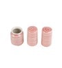 Parikrama Red Spiral 100ml (Set of 3) Ceramic Salt & Pepper Shaker & Thoothpick Holder