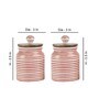 (Set of 2) 300ml Ceramic Parikrama Red Spiral Storage Jar