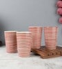 Parikrama 400ml Red & White Ceramic (Set of 4) Everyday Glass