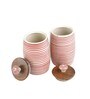 Parikrama Red Spiral 450ml (Set of 2) Ceramic Storage Jar