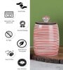 Parikrama Red Spiral 450ml (Set of 2) Ceramic Storage Jar