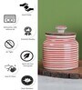 Parikrama Red Spiral 500ml (Set of 2) Ceramic Storage Jar