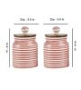 Parikrama Red Spiral 500ml (Set of 2) Ceramic Storage Jar