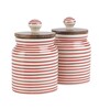 Parikrama Red Spiral 500ml (Set of 2) Ceramic Storage Jar