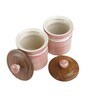 Parikrama Red Spiral 600ml (Set of 2) Ceramic Storage Jar