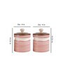 Parikrama Red Spiral 600ml (Set of 2) Ceramic Storage Jar