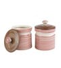 Parikrama Red Spiral 600ml (Set of 2) Ceramic Storage Jar