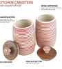 Parikrama Red Spiral Leak Proof Ceramic Small Dholak Jars Set of Two