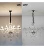 Paris 8 Arm Ceiling Chandelier In Chrome & Clear Finish With Glass Crystal Drops & Trim