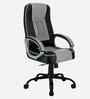 Paris Leatherette HB Executive Chair In Grey & Black Colour