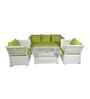 Paris Wicker 2+1+1 Sofa Set In Beige And Brown Color