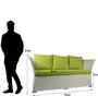 Paris Wicker 2+1+1 Sofa Set In Beige And Brown Color