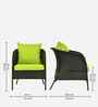 Paris Wicker 2+1+1 Sofa Set In Black And Brown Dual Tone Color