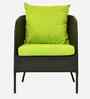 Paris Wicker 2+1+1 Sofa Set In Black And Brown Dual Tone Color