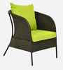 Paris Wicker 2+1+1 Sofa Set In Black And Brown Dual Tone Color