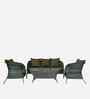 Paris Wicker 2+1+1 Sofa Set In Dual Tone Grey Color