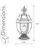 Parish Metal Outdoor Wall Light (Antique Brass)