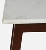 Parker Marble Top & Solid Wood Console Table in Teak Wood Finish