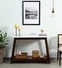 Parker Marble Top & Solid Wood Console Table in Teak Wood Finish
