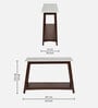 Parker Marble Top & Solid Wood Console Table in Teak Wood Finish