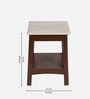 Parker Solid Wood End Table in Teak Wood Finish