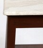 Parker Solid Wood End Table in Teak Wood Finish