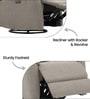 Parker Motorized 1 Seater Rocking And Revolving Recliner In Beige Colour