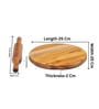 Parma Honey Brown Acacia Wood  Rolling Board & Pin Set