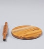 Parma Honey Brown Acacia Wood  Rolling Board & Pin Set