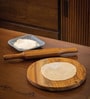 Parma Honey Brown Acacia Wood  Rolling Board & Pin Set