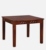 Parnika Z Solid Wood 4 Seater Dining Set in Scratch Resistant Honey Oak Finish