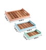 Set of 3 Parosa Serving Tray Set Acacia Wood Trays with Handles