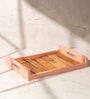 Set of 3 Parosa Serving Tray Set Acacia Wood Trays with Handles
