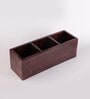 Partitioned Brown MDF Cutlery Holder