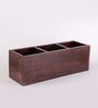 Partitioned Brown MDF Cutlery Holder