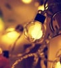 Warm White Double Glass LED Ball String Lights 14ft