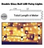 Warm White Double Glass LED Ball String Lights 14ft