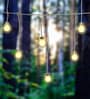 Warm White Double Glass LED Ball String Lights 14ft