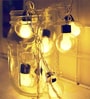 Warm White Double Glass LED Ball String Lights 14ft