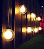 Warm White Double Glass LED Ball String Lights 14ft