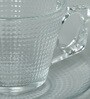 Glass 195ml Transparent Glass (Set of 12) Tea Cup & Saucer Set