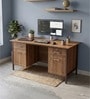 Passion Executive Desk in Leon Teak Finish