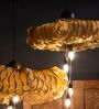 Passion Flower (Medium) Wood & Banana Fibre Pendant Hanging Light