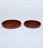 Passion Mahogany Wood (Set of 2) Serving Tray