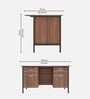 Passion Executive Desk in Leon Teak Finish