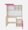 Passion Study Table In Beige Teak, Pink And Frosty White Finish